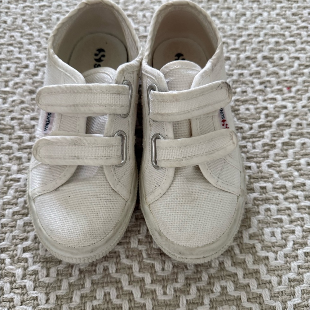 Kids White Canvas Shoes